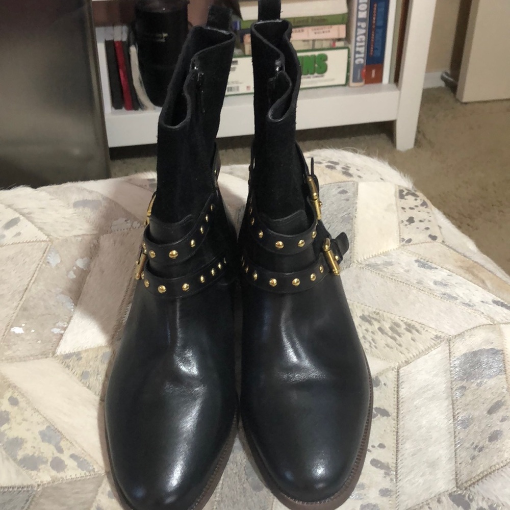 COACH Liliana black leather and suede boot